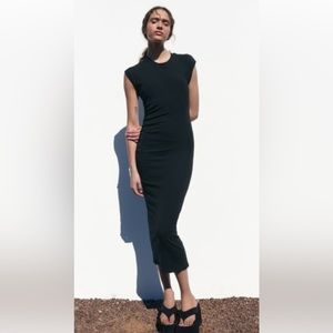 Zara side ruching dress medium